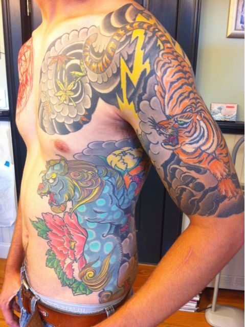 Tagged 1 2 sleeve tattoo foodog tattooforrest tiger